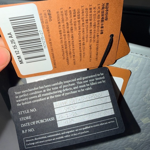 NWT MCM Light Gray Aren Shopper Tote-MM - Picture 6 of 6